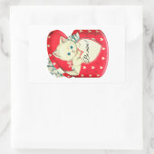 ben van mij met hart Rechthoekige stok Sticker (Tas)