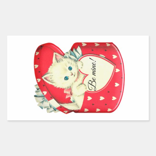 ben van mij met hart Rechthoekige stok Sticker (Voorkant)