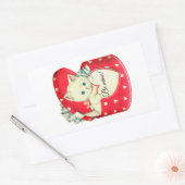 ben van mij met hart Rechthoekige stok Sticker (Envelop)