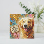 BEN ~ Verjaardag Kaart ~ Golden Retriever ~ (Staand voorkant)