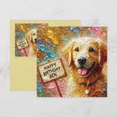 BEN ~ Verjaardag Kaart ~ Golden Retriever ~ (Voorkant / Achterkant)