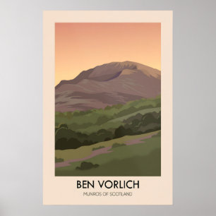 Ben Vorlich Reisposter van Munros in Schotland Poster