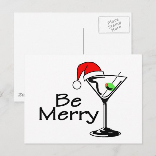 Ben Vrolijke Kerstmis Martini Feestdagenkaart (Voorkant / Achterkant)