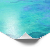 Ben waar uw Aqua Blue Waterverf Quote Foto Afdruk (Hoek)