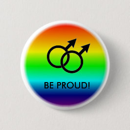 BEN WEL GOED! MANNELIJKE SYMBOLEN RONDE BUTTON 5,7 CM