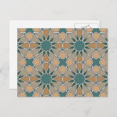 Ben Yusuf Madrasa Geometric Pattern 006 Briefkaart (Voorkant / Achterkant)