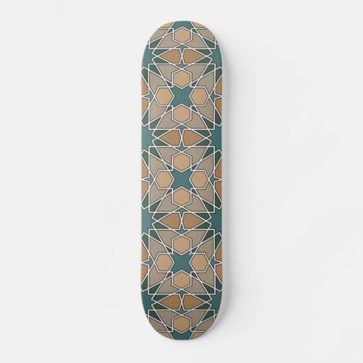Ben Yusuf Madrasa Geometric Pattern 006 Skateboard (Voorkant)