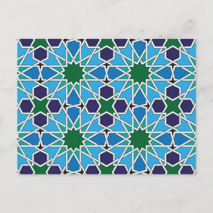 Ben Yusuf Madrasa Geometric Patterrn 10 Briefkaart