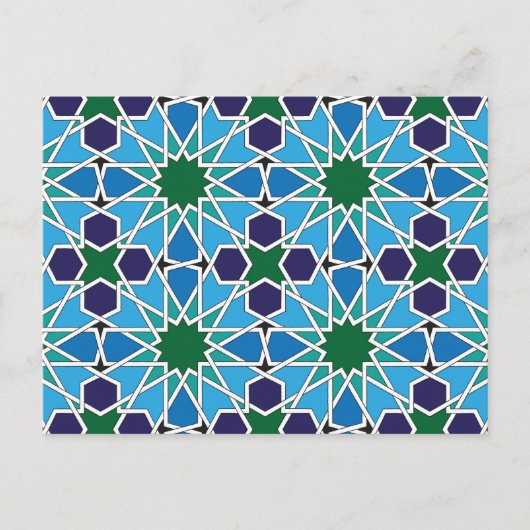 Ben Yusuf Madrasa Geometric Patterrn 10 Briefkaart (Voorkant)