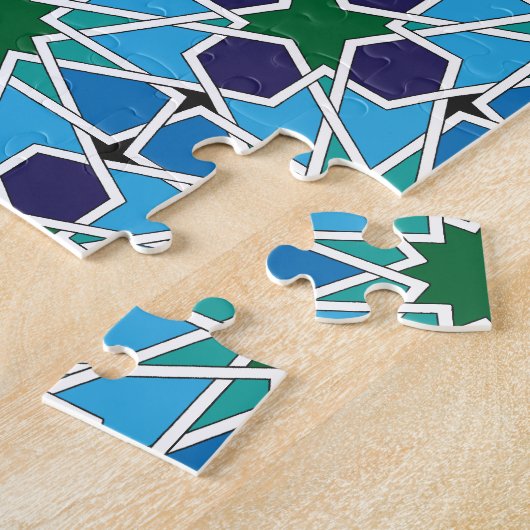 Ben Yusuf Madrasa Geometric Patterrn 10 Legpuzzel (Zijkant)
