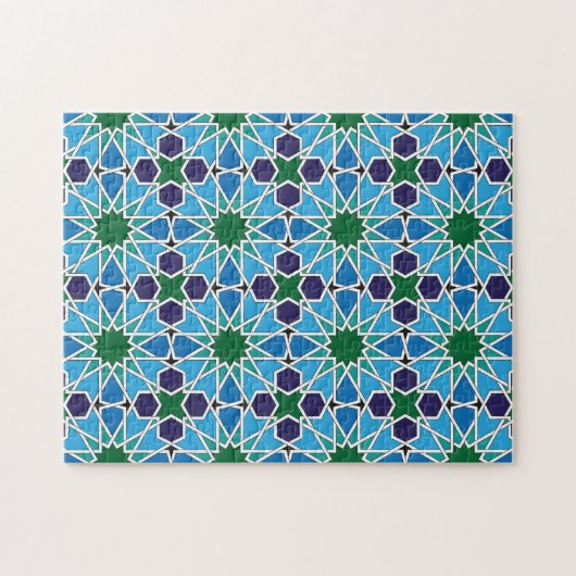Ben Yusuf Madrasa Geometric Patterrn 10 Legpuzzel (Horizontaal)