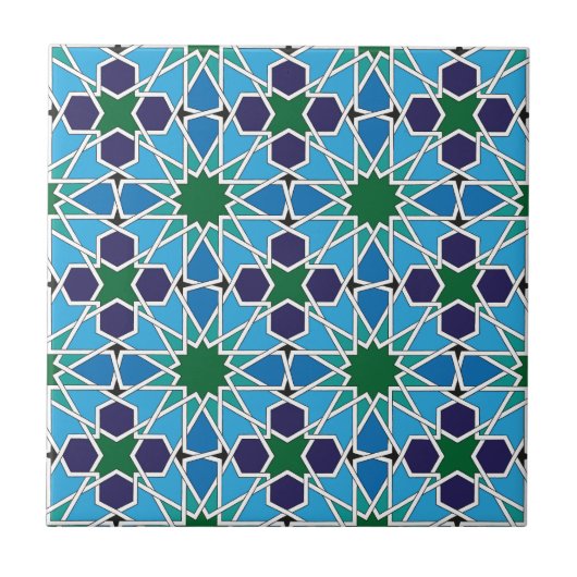 Ben Yusuf Madrasa Geometric Patterrn 10 Tegeltje (Voorkant)