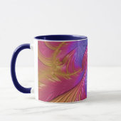 BEN ~ Zany 3D Fractal ~ Pink Yellow Paars 3D Mok (Links)