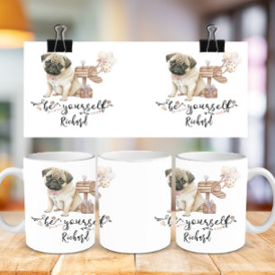 Ben zelf een Cute Pug puppy naast brievenbus Koffiemok