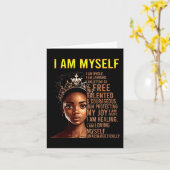 Ben zelf zwart meisje magische zwarte geschiedenis kaart (Gele Bloem)