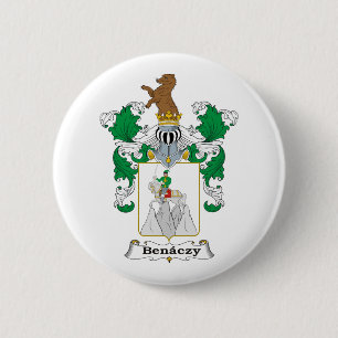 Benaczy Family Hungarian Coat of Arms Ronde Button 5,7 Cm