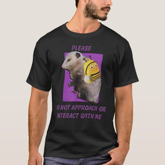 Benader of communiceer niet met mij t-shirt (Voorkant)