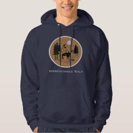 Benaderbare Wolf (Blauw) Hoodie van JH Thornton