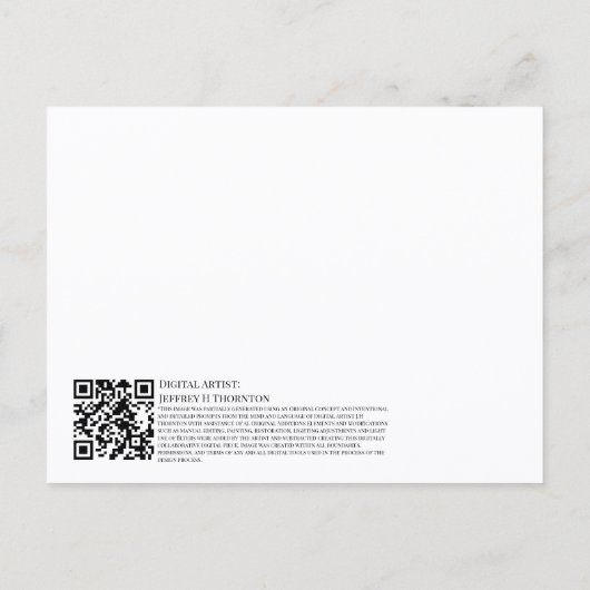 Benaderbare Wolf Briefkaart (Achterkant)