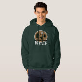 Benaderbare Wolf (Groen) Hoodie (Voorkant volledig)