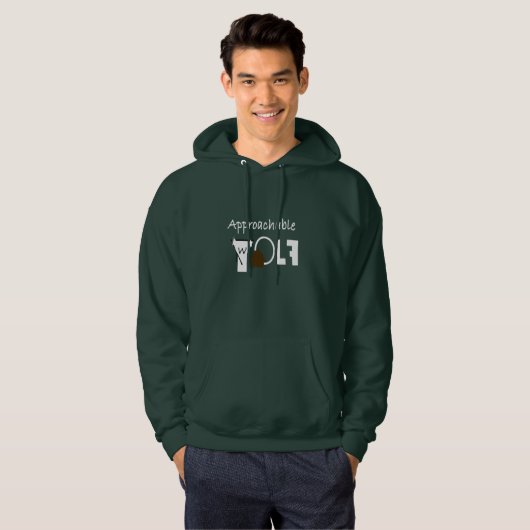Benaderbare Wolf Hoodie van JHT: Benaderbare Wolf (Voorkant volledig)