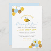 Benadering tot het Baby shower Kaart (Voorkant / Achterkant)