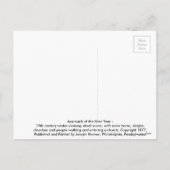 Benadering van het Nieuwjaar Feestdagenkaart (Achterkant)