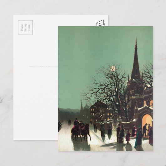 Benadering van het Nieuwjaar Feestdagenkaart (Voorkant / Achterkant)