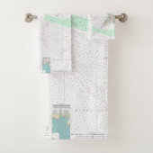 Benaderingen naar New London Harbour Nautical Char Bad Handdoek (Insitu)