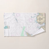 Benaderingen naar New London Harbour Nautical Char Bad Handdoek (Handdoek)