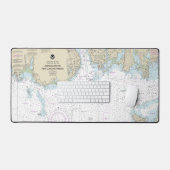 Benaderingen naar New London Harbour Nautical Char Bureaumat (Keyboard & Muis)