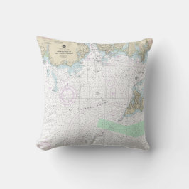 Benaderingen naar New London Harbour Nautical Char Kussen