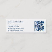 Benadruk minimalisme eenvoudige Initialen blauw Mini Visitekaartje (Voorkant)