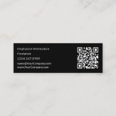 Benadruk minimalisme eenvoudige Initialen Mini Visitekaartje (Voorkant)