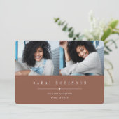 Benadrukt | Eenvoudig twee foto-Afstuderen Aankondiging (Staand voorkant)