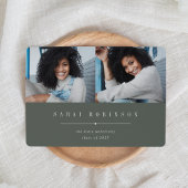 Benadrukt | Eenvoudig twee foto-Afstuderen Aankondiging