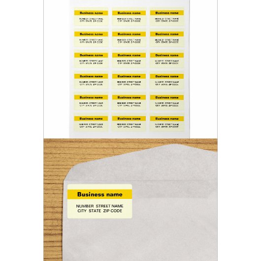 Benadrukte Bedrijfsnaam op Geel Etiket van het Adr