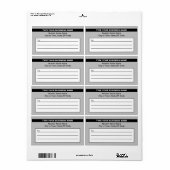 Benadrukte bedrijfsnaam op grijs verzendlabel (Full Sheet)