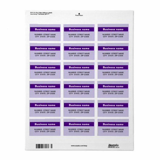 Benadrukte Bedrijfsnaam op het Etiket van het Paar (Full Sheet)