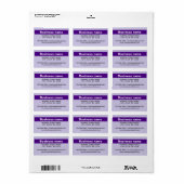 Benadrukte Bedrijfsnaam op het Etiket van het Paar (Full Sheet)