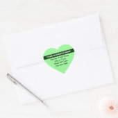Benadrukte Bedrijfsnaam op Licht Groen Hart Sticker (Envelop)