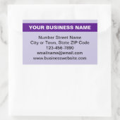 Benadrukte Bedrijfsnaam op Paars Rechthoekige Sticker (Tas)