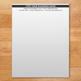 Benadrukte BedrijfsNaam op Rubriek Letterhead Briefhoofd