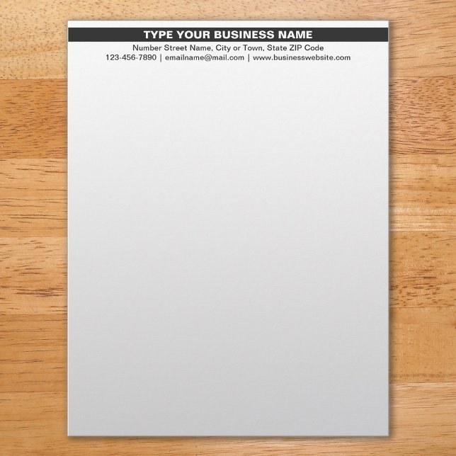 Benadrukte BedrijfsNaam op Rubriek Letterhead Briefhoofd (Creator heeft geüpload)