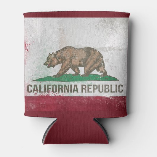 Benadrukte Californische vlag Blikjeskoeler (Voorkant)