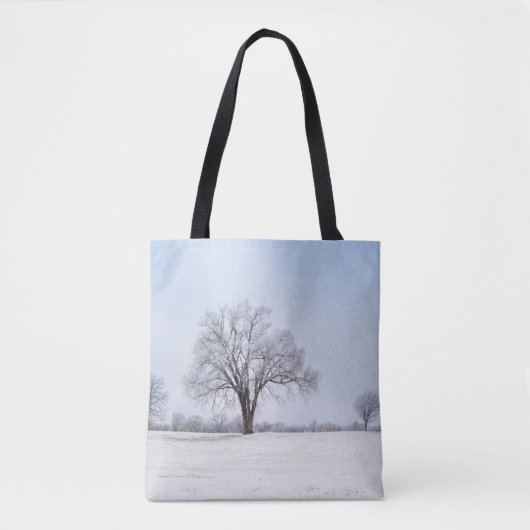 Benadrukte wintereik tote bag (Voorkant)