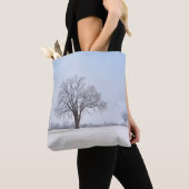 Benadrukte wintereik tote bag (Dichtbij)