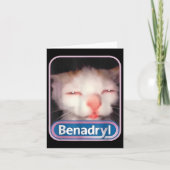 Benadryl Meme Cat Funny Cat Lovers Cat Mom Cat Dad Kaart (Voorkant)