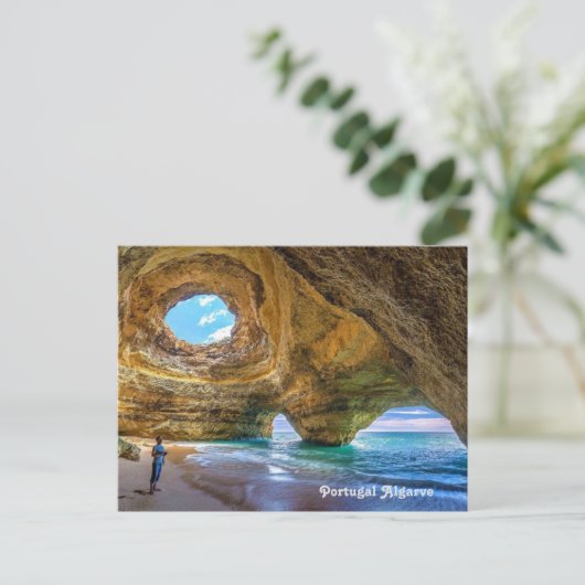 Benagil Algarve Portugal Briefkaart (Staand voorkant)