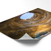 Benagil cave in Algarve Poster (Hoek)